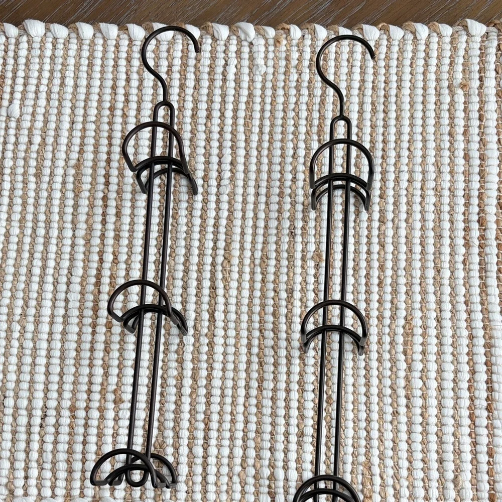 Elegant Brown Metal Wall Hooks